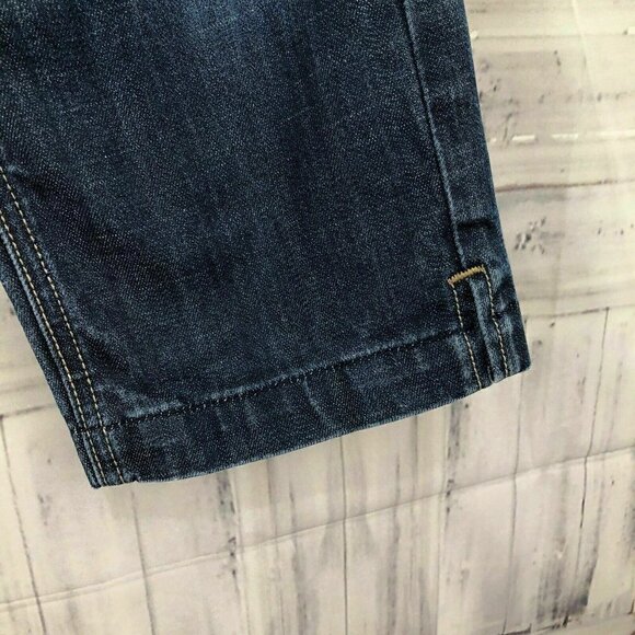 VIGOSS Juniors Size 3 Dark Wash Cropped Capri Blue Denim Jeans 21" Inseam - Picture 6 of 10